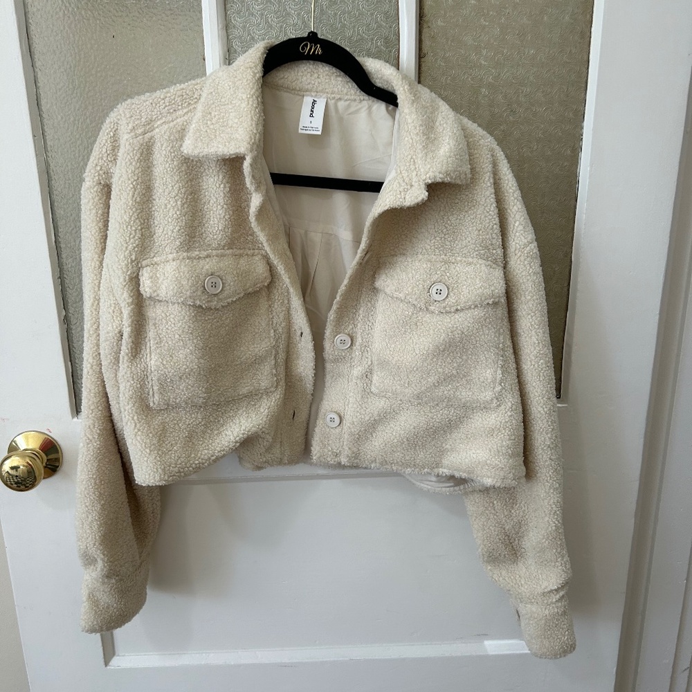 Cropped Boucle Teddy Jacket